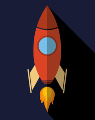 Icon design of rocket