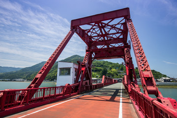 Fototapeta na wymiar 長浜大橋（愛媛県大洲市）
