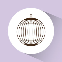 Birdcages icon. Decoration object. vintage concept, vector graph