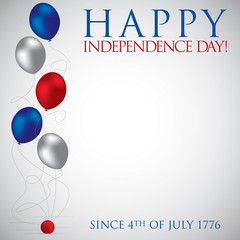 Balloon Independence Day card in vector format.