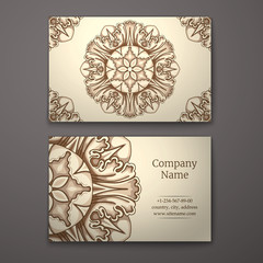Business card  in Baroque Style.
