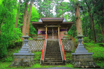 八幡平　不動の滝　桜松神社