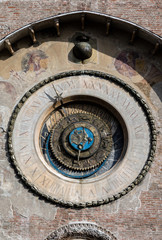 Fototapeta premium 15th century astronomical clock in Mantua, Italy