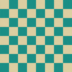 チェック柄10（シームレス）-グリーン　/　greenとベージュ系の落ち着いた雰囲気のツートンカラーのチェック柄です。木目を意識した細かい模様を加え、ナチュラル感を演出しています。