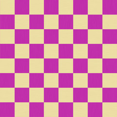 チェック柄10（シームレス）-パープル　/　パープルとベージュ系のツートンカラーのチェック柄に、木目を意識した細かい模様を加え、ナチュラル感を演出しています。