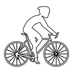 person riding a bike