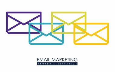 Fototapeta premium Email marketing design.
