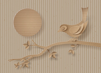  Bird perched on a branch of a tree .