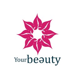 Flower and beauty spa icon woman symbol design