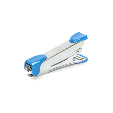 recommend clip art: Closeup blue stapler , office equipment isolated on white background with clipping path