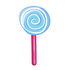 Striped candy isolated illustration