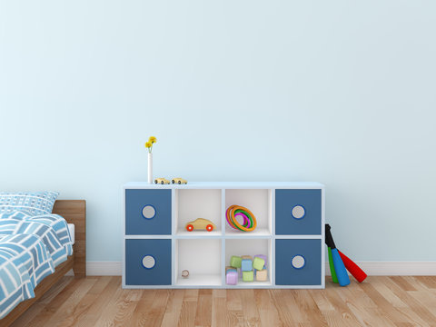 kids room Interior 3d rendering image