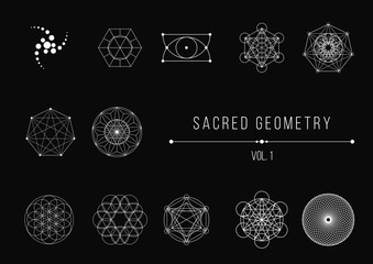 Sacred Geometry Bundle. Vector Illustration
