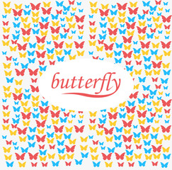 Colorful butterfly abstract background.
