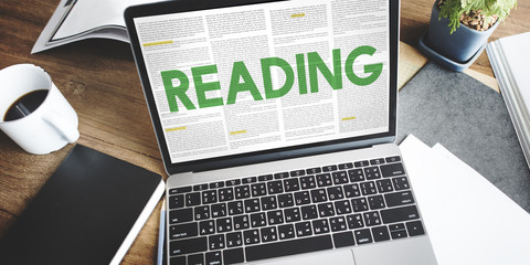 REading Newspaper Book Education Media Concept