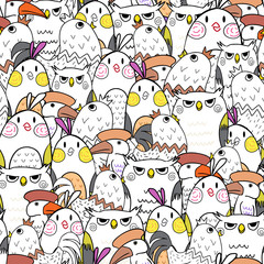 seamless birds pattern - 114026413