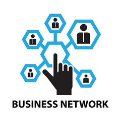 business network concept  icon and symbol