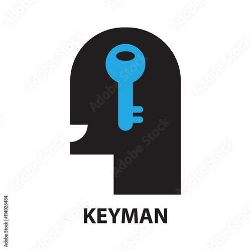 "keyman business concept icon and symbol" Stock image and royalty-free