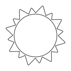 black line sun icon