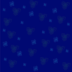 floral ornament on a blue background