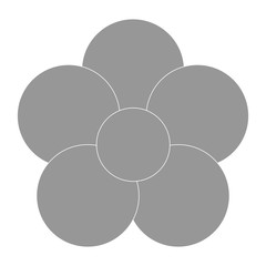 grey flower icon