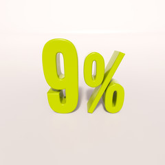 Percentage sign, 9 percent