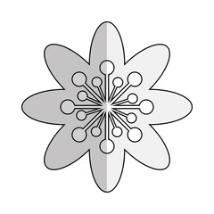 black line flower icon