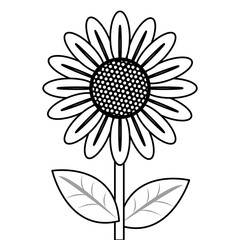 black line flower icon