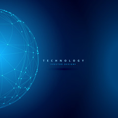 sphere wireframe technology background