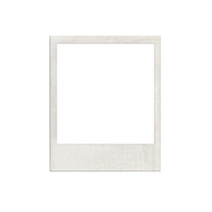 Instant photo frame isolated on white background. Polaroid photo frame