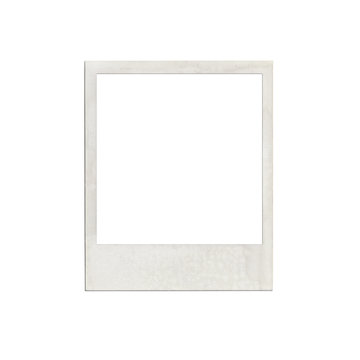Instant photo frame isolated on white background. Polaroid photo frame