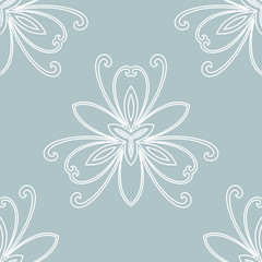 Floral Fine Seamless Vector Pattern