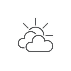 Mostly cloudy weather icon