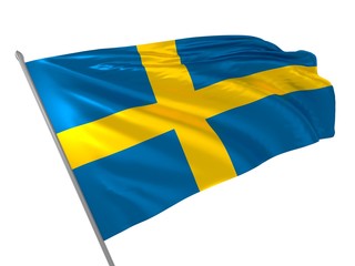 Flag of Sweden waving in the wind