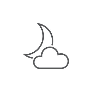 moon and cloud icon