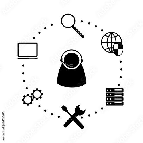 "Flat icon system administrator" fichier vectoriel libre de droits sur