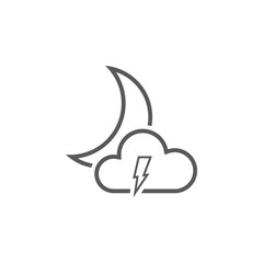 moon and lightning icon