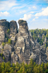 Fototapeta na wymiar Saxon Switzerland national park landscape, Germany