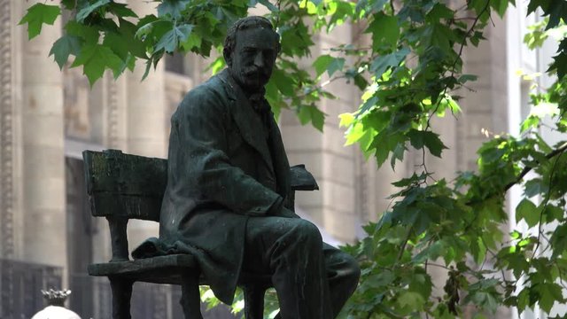 Statue of Antonio de Trueba in Bilbao Spain