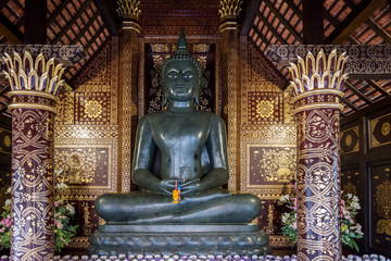 Black Buddha Statue in Chiang Mai