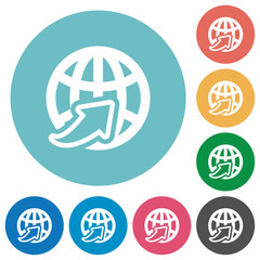 Flat worldwide icons