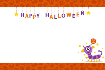 Halloween with cute monster
