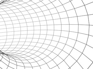 Obraz premium Abstract 3d tunnel from a grid