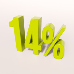 Percentage sign, 14 percent