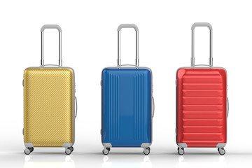colorful luggages