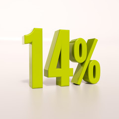 Percentage sign, 14 percent