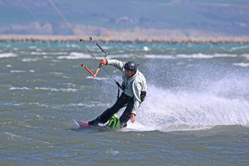 kitesurfer in Portland Harbour