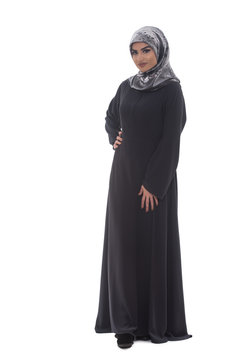 Arab Saudi Woman Full Body Posing Confident