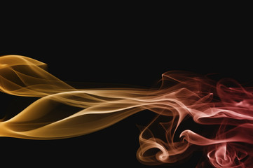 Real photographed abstract smoke on black background.