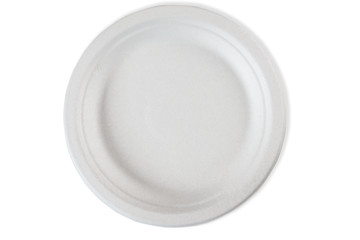 Paper plate isolated on white background with clipping path